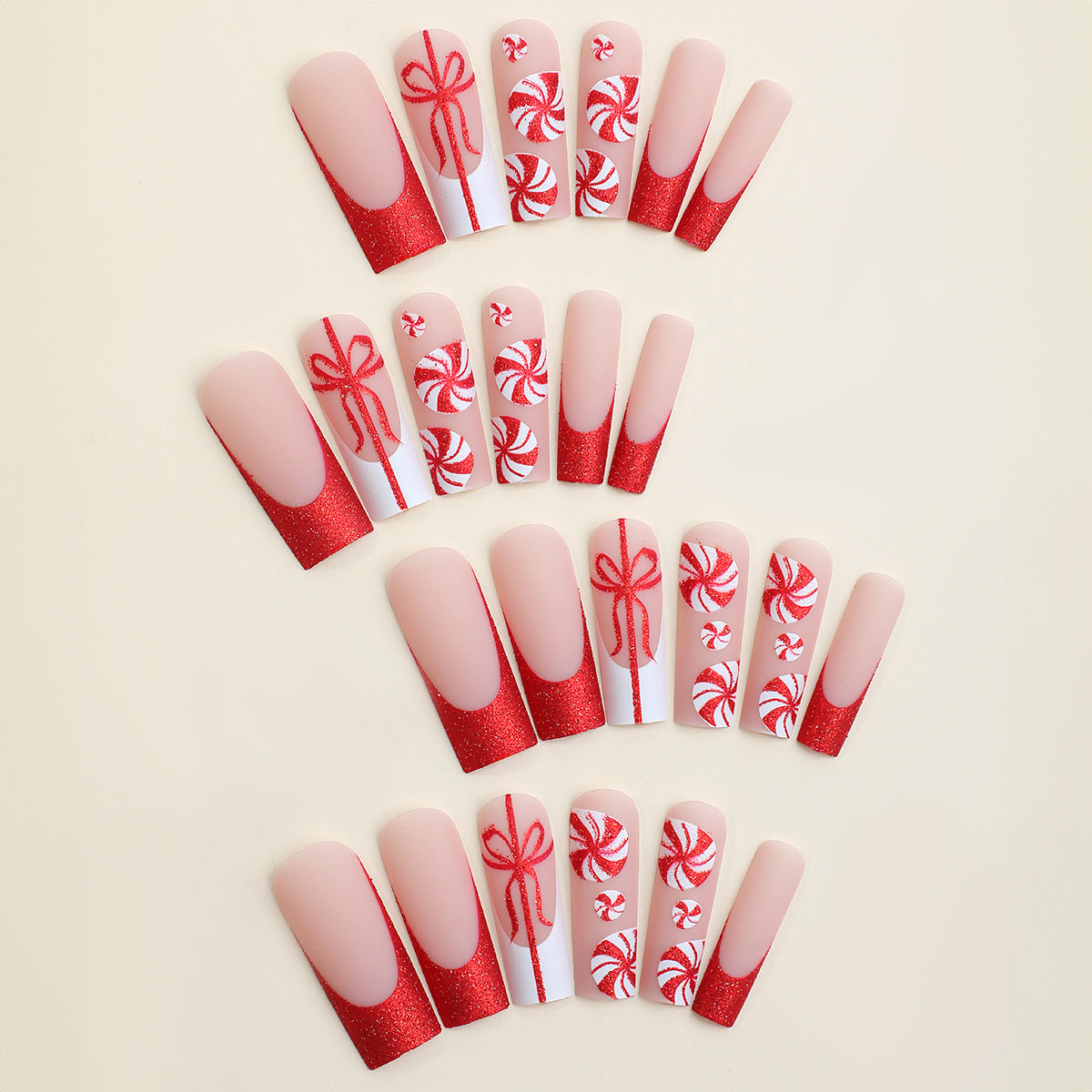 EYESFAV Crimson Bow Nails